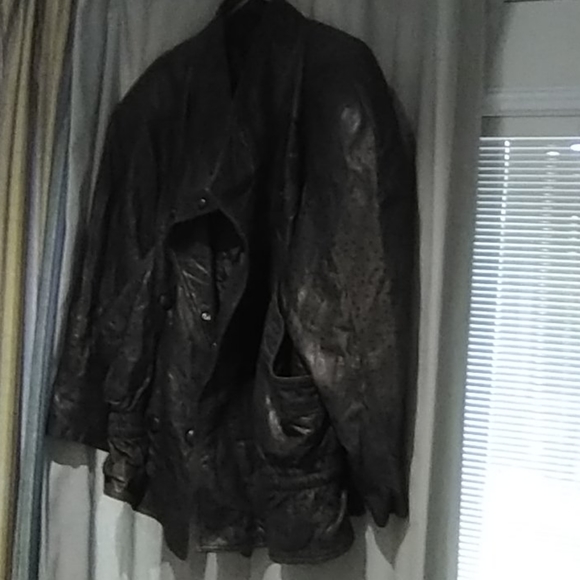 Vintage Double Breasted PCFL Leather Jacket - Picture 2 of 8